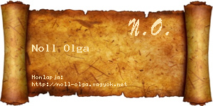 Noll Olga névjegykártya