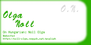 olga noll business card